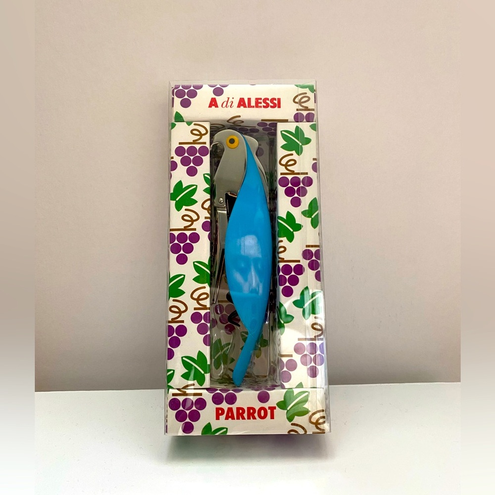Mint Never Used ALESSI Parrot Corkscrew Bottle opener